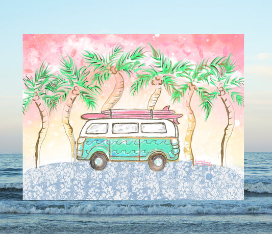 Beach Bus Art Print