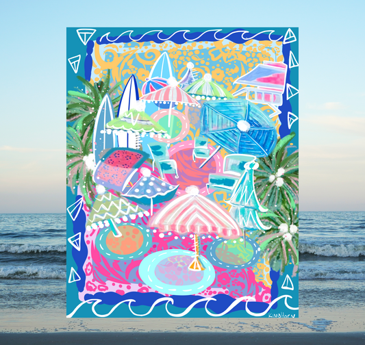 Abstract Beach Art Print