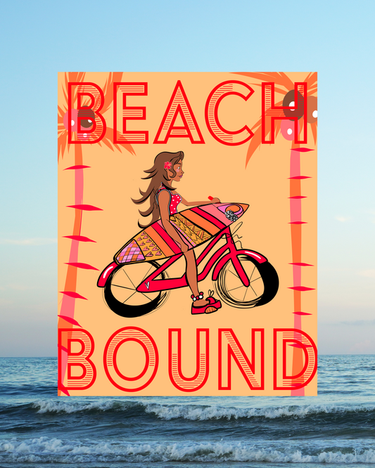 Surfer Girl Summer Art Print